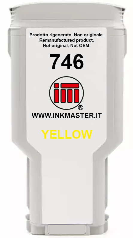 Cartuccia rigenerata HP P2V79A HP746 YELLOW per HP Z6  HP Z9