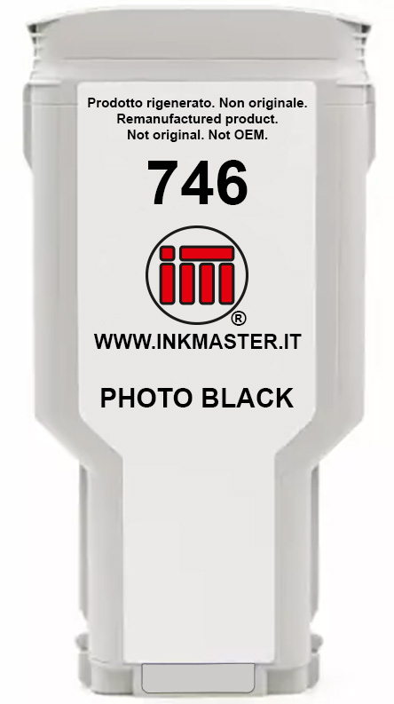 Cartuccia rigenerata HP P2V82A HP746 PHOTO BLACK per HP Z6  HP Z9