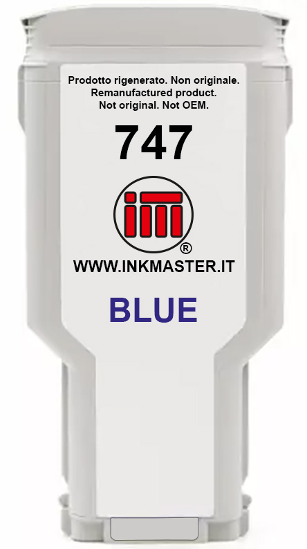 Cartuccia rigenerata HP P2V85A HP747 BLUE per HP Z9