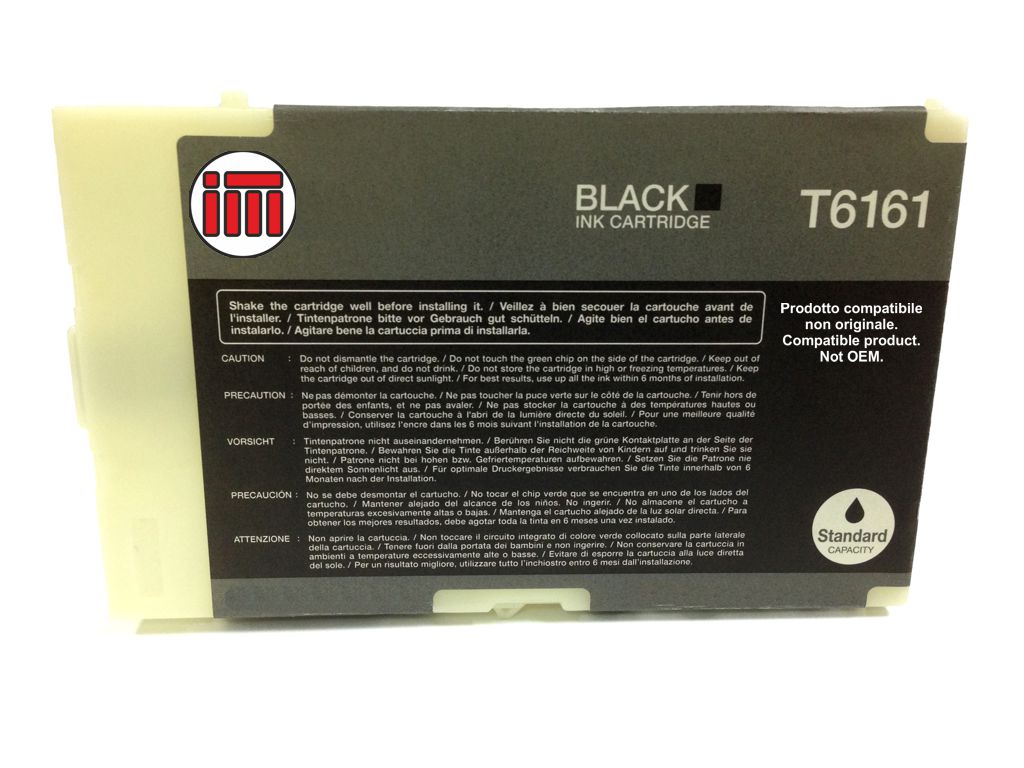 Cartuccia rigenerata EPSON T6161 BLACK per Epson B-300 B-310N B-500DN B-510DN B300 B310 B500 B510