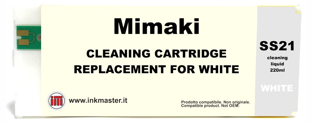 Cartuccia rigenerata MIMAKI SS21 CLEANING WHITE per MIMAKI SOLVENT