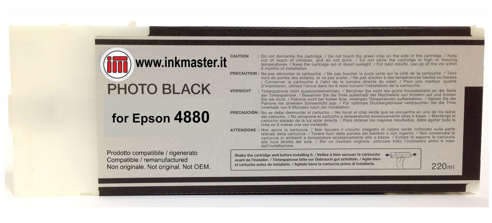 Cartuccia rigenerata EPSON T6061  PHOTO BLACK per Epson Stylus Pro 4880