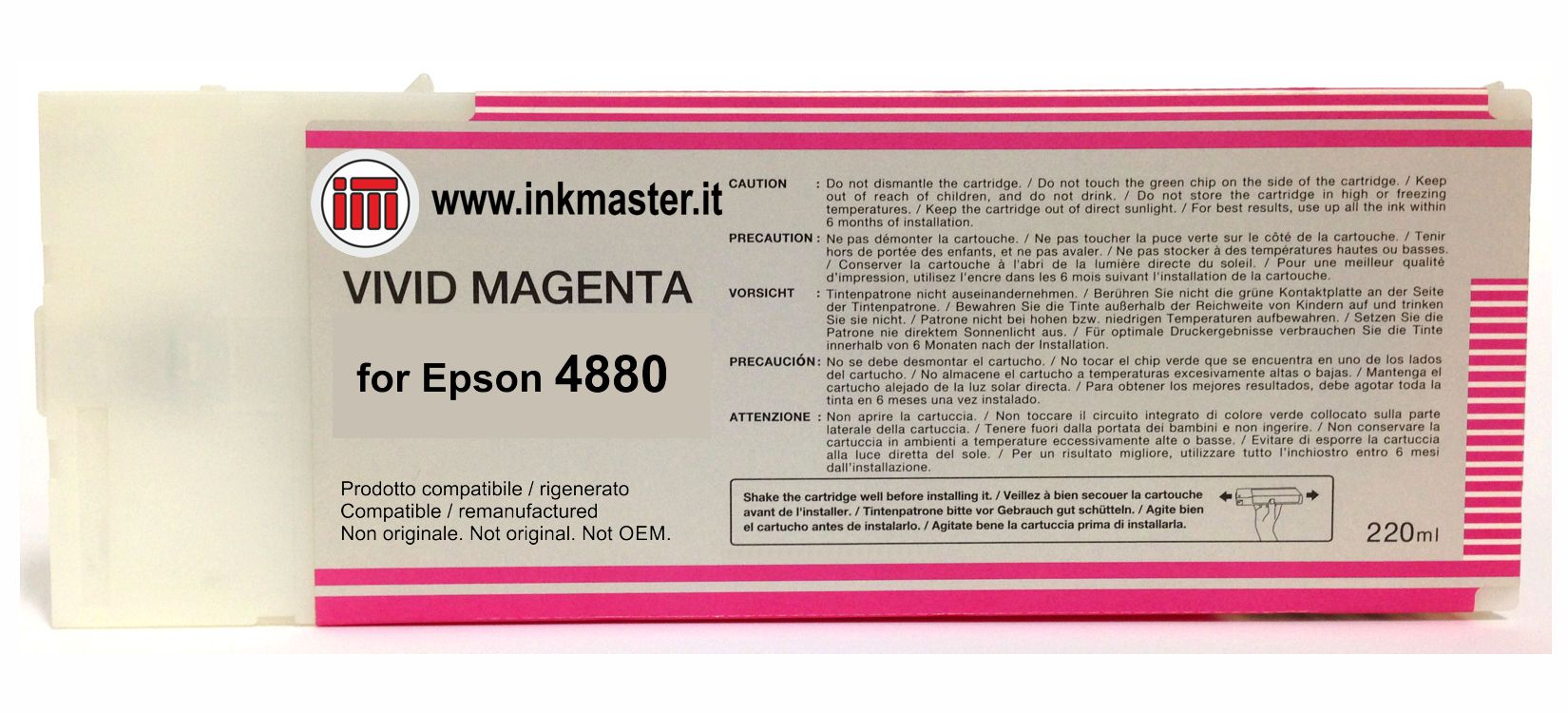 Cartuccia rigenerata EPSON T6063 VIVID MAGENTA per Epson Stylus Pro 4880