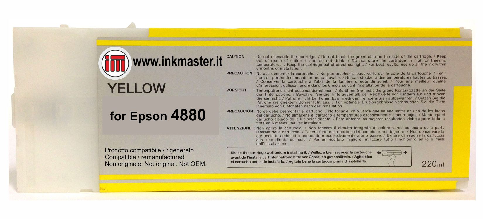 Cartuccia rigenerata EPSON T6064 YELLOW per Epson Stylus Pro 4880