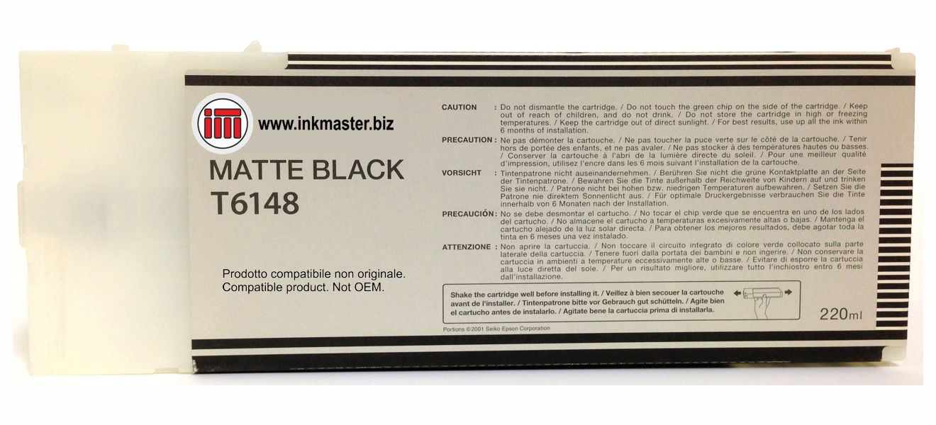 Cartuccia rigenerata EPSON T6148 MATTE BLACK per Epson Stylus Pro 4800 4880