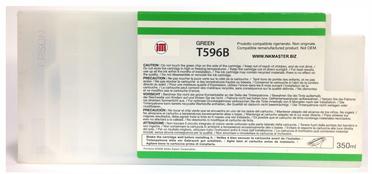 Cartuccia rigenerata EPSON T596B GREEN per Epson Stylus Pro 7700 7890 7900 9700 9890 9900