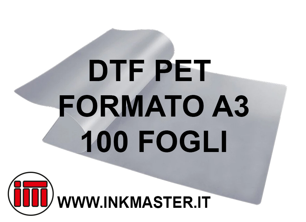 Confezione Direct to Film DTF PET fogli A3  per Printers with Epson printhead I3200 4720 L1800 XP600 etc.