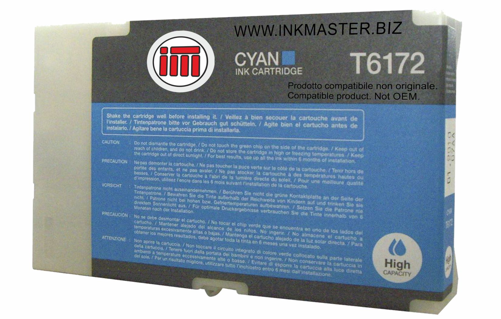 Cartuccia rigenerata EPSON T6172 CYAN per Epson B-500DN B-510DN B500 B510