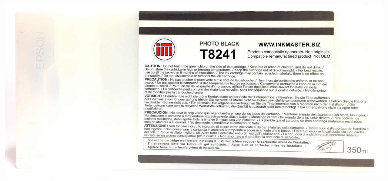 Cartuccia rigenerata EPSON T8241  PHOTO BLACK per Epson SC P6000 P7000 P8000 P9000 P7000V P9000V