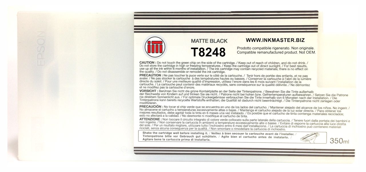Cartuccia rigenerata EPSON T8248 MATTE BLACK per Epson SC P6000 P7000 P8000 P9000 P7000V P9000V