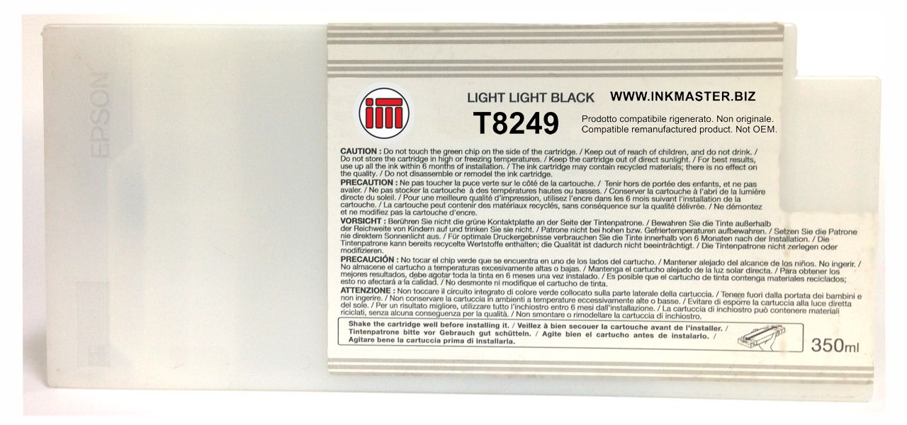 Cartuccia rigenerata EPSON T8249 LIGHT LIGHT BLACK per Epson SC P6000 P7000 P8000 P9000