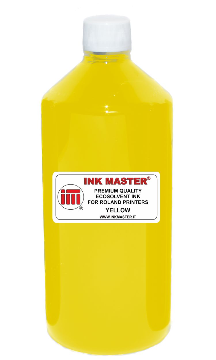 Bottiglia di inchiostro compatibile ROLAND ECO-SOL MAX 1 2 3 YELLOW per ROLAND PRINTERS WITH DX5 DX6 DX7 TFP PRINTHEADS 