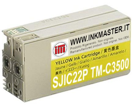 Cartuccia rigenerata EPSON SJIC22P S020604 YELLOW per Epson C3500 ColorWorks C3500