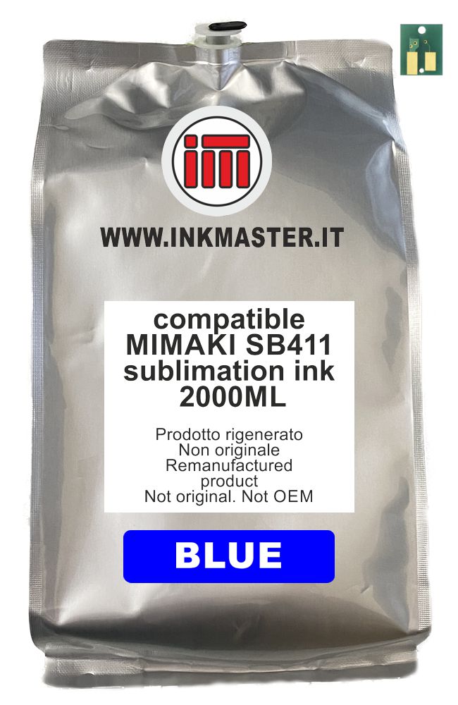 Cartuccia rigenerata MIMAKI SB411-BLT-2L BLUE per MIMAKI TS300