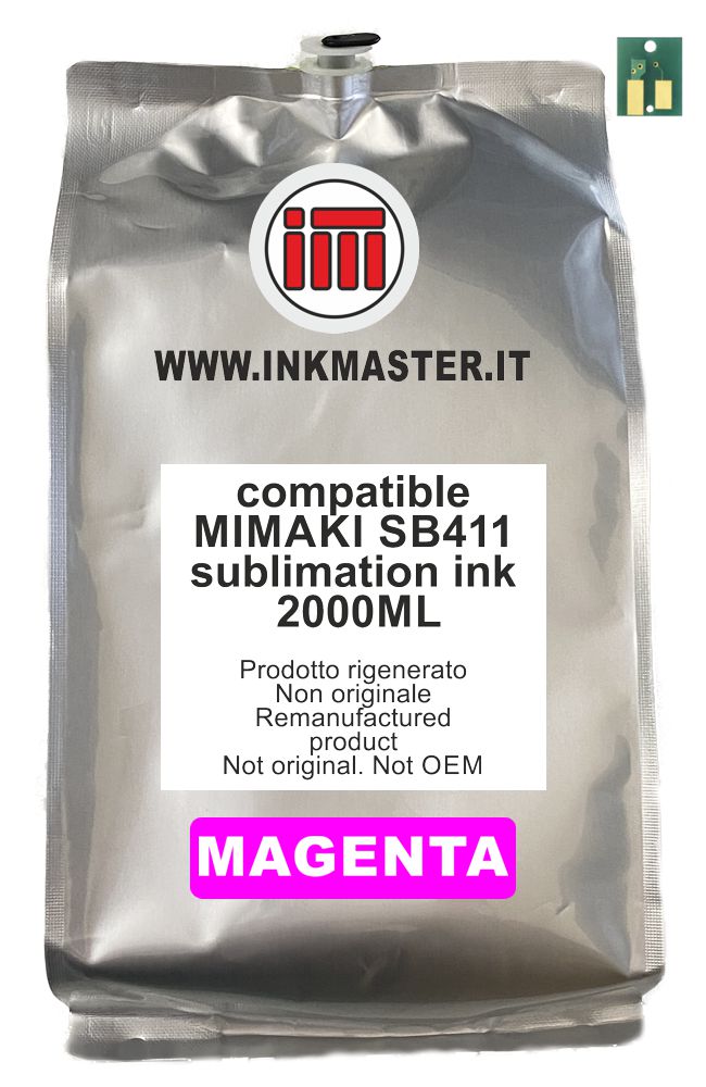 Cartuccia rigenerata MIMAKI SB411-MT-2L MAGENTA per MIMAKI TS300