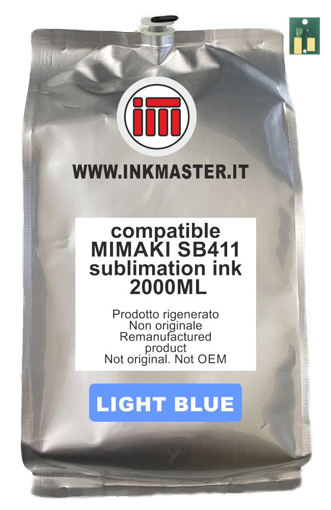Cartuccia rigenerata MIMAKI SB411-LBT-2L LIGHT BLUE per MIMAKI TS300