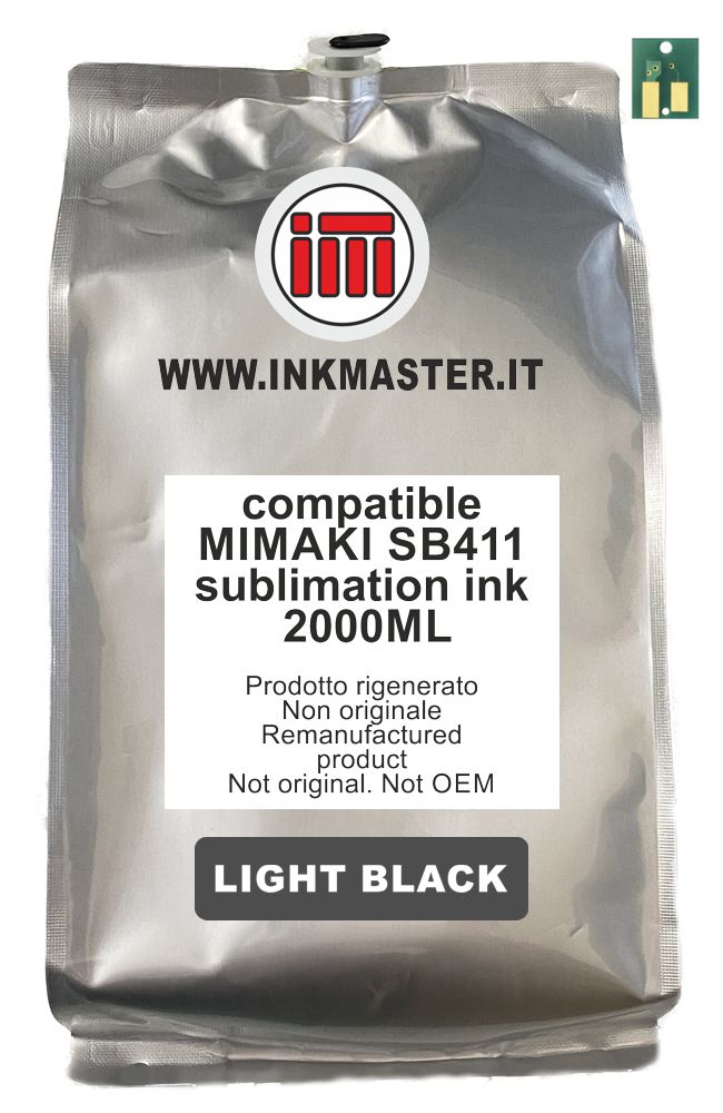 Cartuccia rigenerata MIMAKI SB411-LKT-2L LIGHT BLACK per MIMAKI TS300