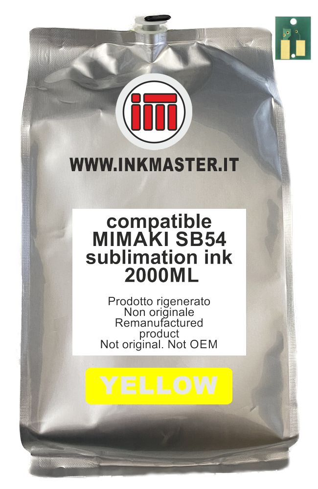 Cartuccia rigenerata MIMAKI SB54-YT-2L YELLOW per MIMAKI CJV150 CJV300 JV150 JV300 JV34 JV5 TS30