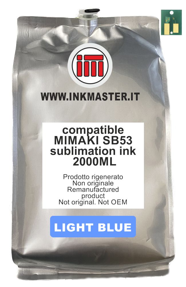 Cartuccia rigenerata MIMAKI SB53-LBT-2L LIGHT BLUE per MIMAKI CJV150 CJV300 JV150 JV300 JV5 TS34
