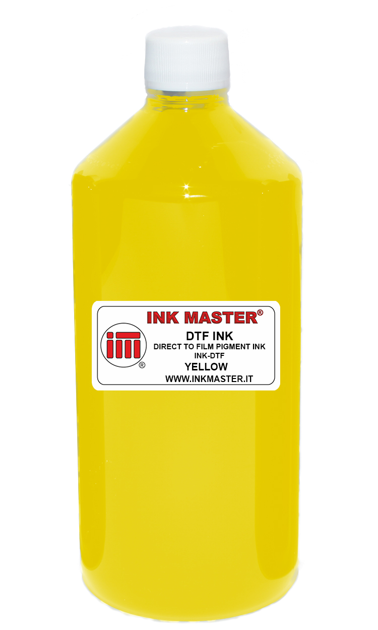 Bottiglia di inchiostro compatibile Direct to Film DTF ink YELLOW per Printers with Epson printhead I3200 4720 L1800 XP600 etc.